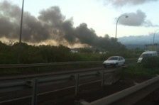 Grave incendie à la zone industrielle de la lézarde au Lamentin en #Martinique