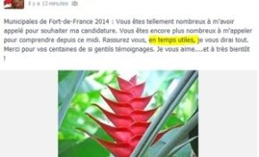 Municipales 2014 en #Martinique : Catherine...c'est fini et dire que c'était la ville de notre premier amour