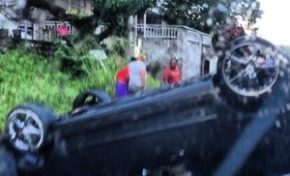 Accident spectaculaire à Fond Bernier en #Martinique