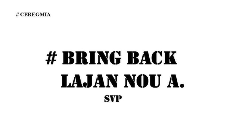 #Ceregmia...#Bringbacklajannoua