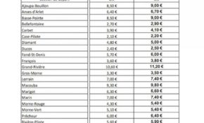 Revalorisation tarifaire des #taxis collectifs et cars grande ligne en #Martinique