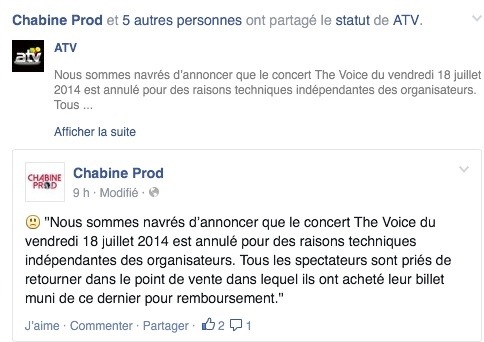 Concert The #VOICE en #Martinique...une annulation qui laisse sans VOIX