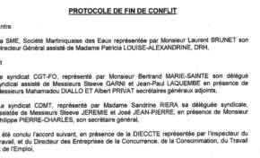 Fin du conflit à la #SME en #Martinique