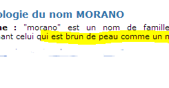 Connaissez-vous l'étymologie du nom "#Morano" ?
