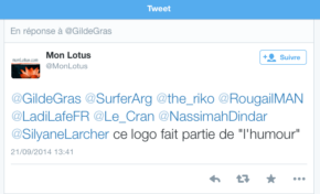 Ce logo fait partie de "l'humour"