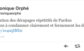 Condamnation des dérapages répétitifs de #Pardon