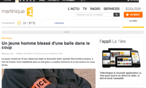 Selon #Martinique Première ...un jeune homme a reçu une balle dans le coup