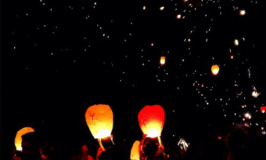 Lâché de lanternes à Saint-Gilles à l'île de La #Réunion