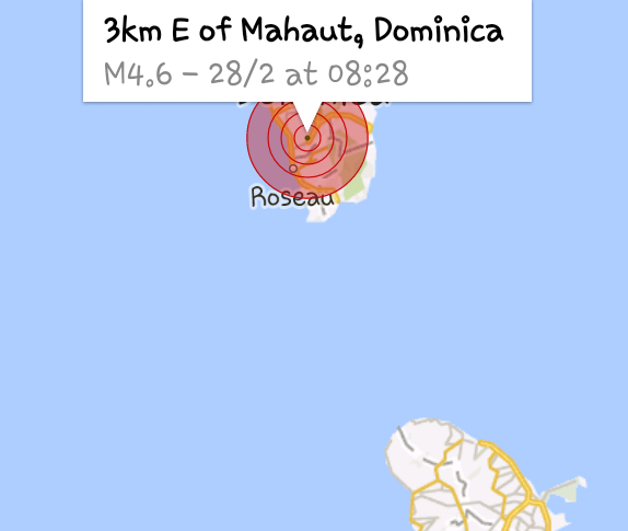 Tremblement de terre à la #Dominique