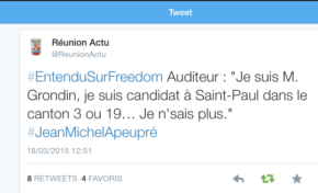 Le tweet du jour (18/03/15) #departementales2015 #lareunion