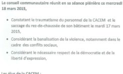 #CACEM : UNE SCANDALEUSE MOTION ANTI-SYNDICALE !