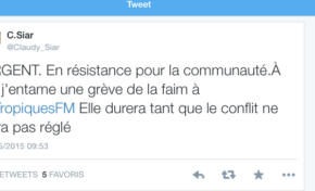 9:00, ce jour, Claudy #Siar entame une grève de la faim dans les locaux de #TropiquesFM