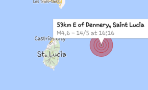 Tremblement de terre ressenti en #Martinique (14 mai 2015)