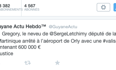 Guyane Actu révèle sur Twitter le nom du neveu de l'élu de Martinique