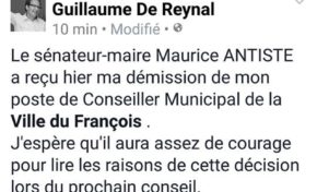 Deux démissions en une semaine au conseil municipal du François en Martinique