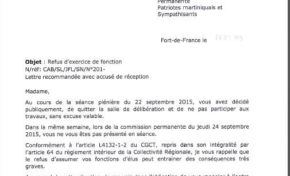 LA DEMOCRATIE EST EN DANGER EN MARTINIQUE !   L’ACTUEL PRESIDENT DE REGION MENACE L’OPPOSITION