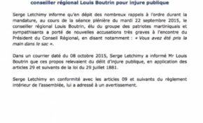 Alors qu'il n'est pas presbyte...Serge Letchimy envisagerait de lutter russe