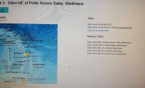 Communiqué sur le séisme ressenti du 1er octobre 2015 en Martinique