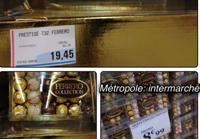 Cho cacao...cho cho cho chocolat si Hyper U pa ni vaseline bonda nou tout ké Ferrero...