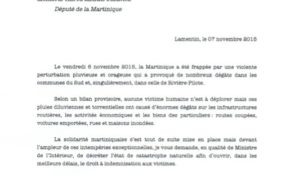 Le député Alfred Marie-Jeanne demande le classement de la Martinique en catastrophe naturelle