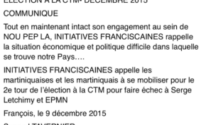 CTM : Initiatives Franciscaines dit non à Serge Letchimy et à EPMN