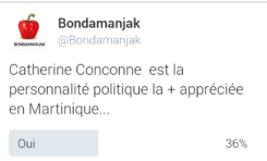 Catherine Conconne est-elle la personnalité politique la plus appréciée en Martinique?