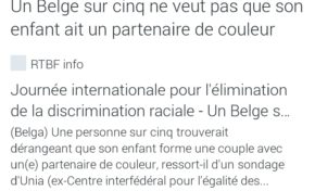 Je suis un partenaire de couleur...pourtant la vie est belge