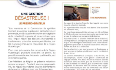 Quelle est la situation financière réelle de la Région  Guadeloupe ?