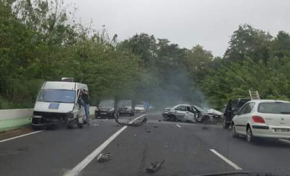 Accident de la route au quartier Derrière Morne à Sainte -Marie en Martinique
