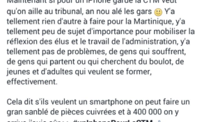 "Sinon pour l'histoire du téléphone on peut régler ça très vite: je l'ai gardé parce-que j'en avais besoin"