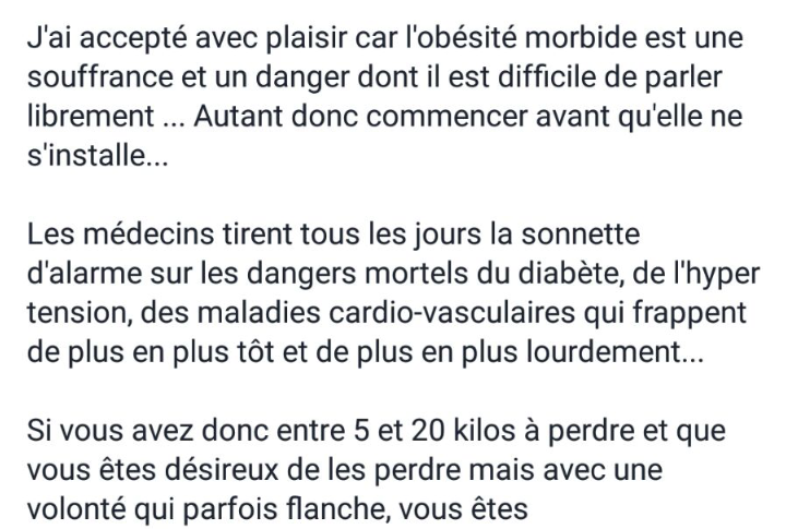 Chantal Maignan va t-elle vaincre l'obésité "More -Bide" après les algues sarcasmes ?