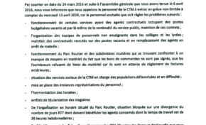 #CTM : Appels à la grève générale