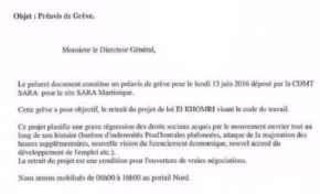 Grève à la SARA en Martinique : on vous avait averti