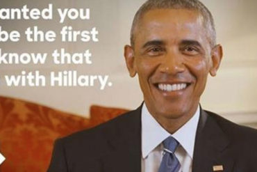 Officiel : Obama pour Hillary Clinton (vidéo)