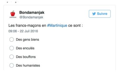 Les francs-maçons en #Martinique ce sont ... (sondage)
