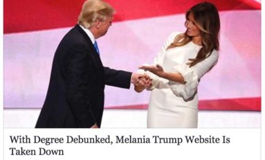 Melania Trump a même pipeauté son diplôme (lol)