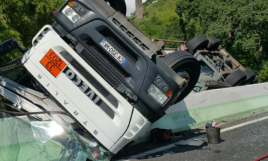 Spectaculaire accident au Carbet en Martinique
