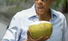 Barack Obama like a Coconut Dundee