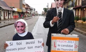 Le couple Fillon au carnaval de Cayenne en Guyane