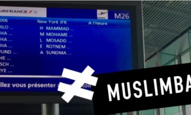 Liste de voyageurs  affichée sur les panneaux de l'aéroport : #muslimban