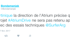Le tweet du jour 17/02/17 Atrium Drive - Martinique