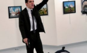 Doigt en l'air, une arme à la main et le visage marqué par la colère, la haine.  C'est l’image de l’assassin de l'Ambassadeur russe tué à Ankara qui remporte le premier prix du World Press Photo