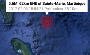 15:54 la terre a tremblé en Martinique
