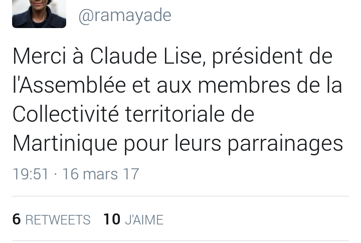 Présidentielle 2017 : Claude Lise parraine Rama Yade