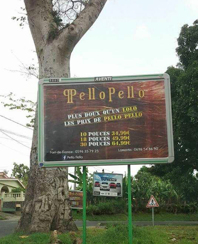 Quand la publicité part en vrille en Martinique en mode...piblisité piblisité...pélo pélo pélo wep wa