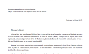 Une demande d'accès aux dépenses de ses frais de mandat de député adressée à Jean-Philippe Nilor