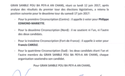 Législatives 2017 en Martinique : Alfred Marie-Jeanne appelle à voter Philippe Edmond-Mariette au second tour