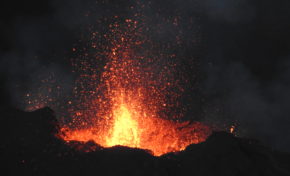 Eruption du volcan Piton de la Fournaise à l'île de La Réunion - 17 JUILLET 2017