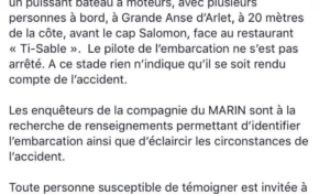 Mort d'un plongeur en Martinique : la gendarmerie lance un appel à témoin
