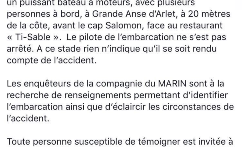 Mort d'un plongeur en Martinique : la gendarmerie lance un appel à témoin